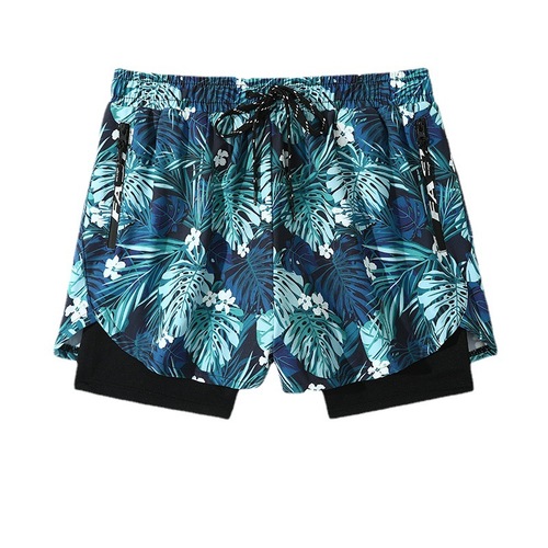 Swimming trunks for men  new loose swimming trunks professional double-layer anti-embarrassing swimsuit beach pants swimming set