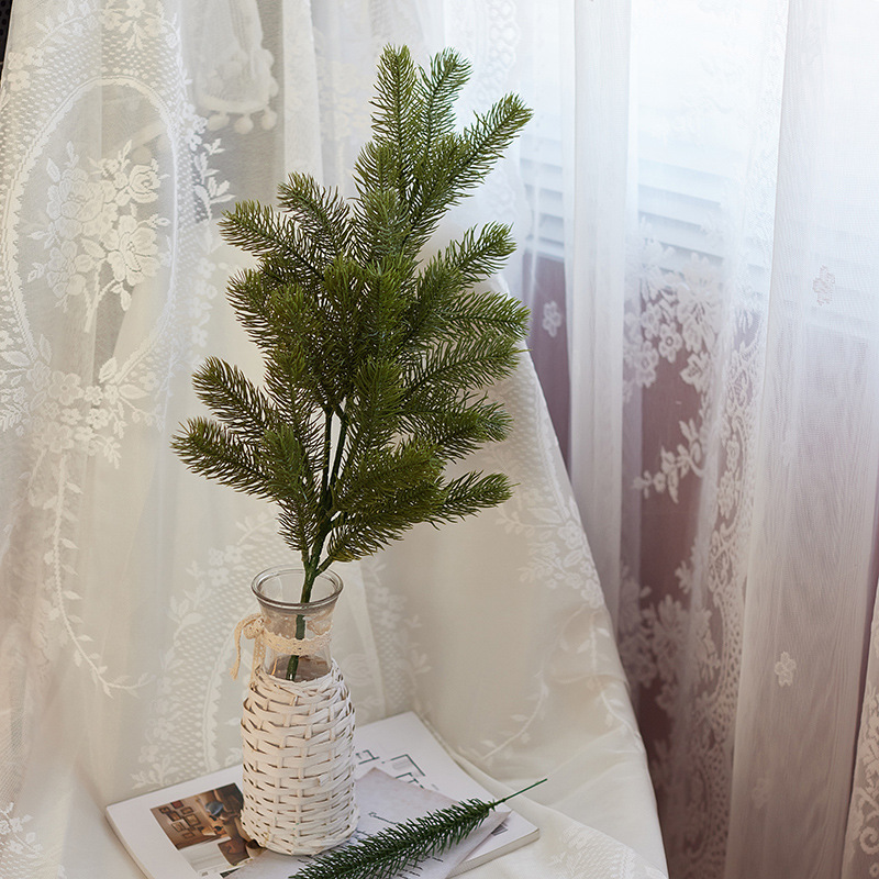 Nuevo árbol de Navidad hojas de PE accesorios de decoración de árbol de Navidad hojas falsas accesorios de botella de flores