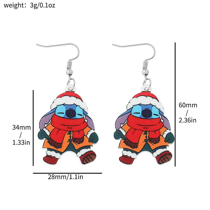 国境を越えたAmazonの売れ筋パーソナライズされたクリエイティブなアニメーション漫画のStitchオイルドリップ子供用イヤリングStitch|undefined