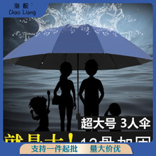 12骨自动伞加固号雨伞男女防风黑胶学生加大双人三人折叠伞厂