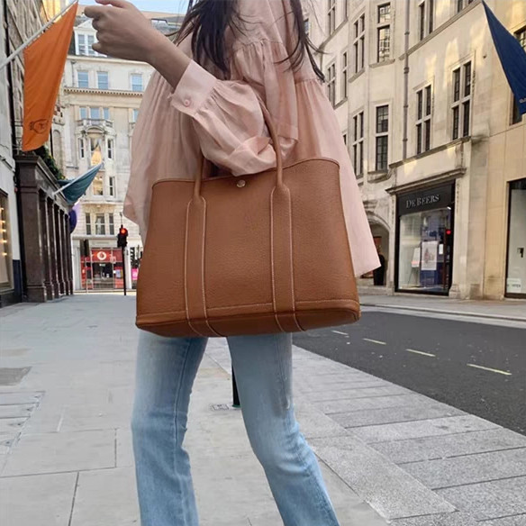 2024 Garden Bag Genuine Leather Women's Handbag Shoulder Crossbody Commuter Bag Top Grain Cowhide Vintage Style - Thumbnail 4