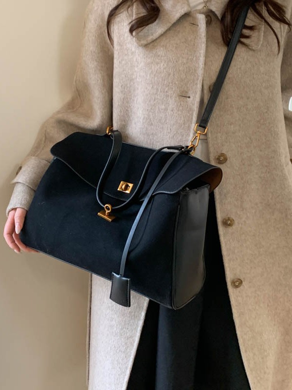 Bolso de maletín retro de gran capacidad para mujeres 2025 invierno nuevo estilo de moda mochila de piel de ciervo mochila de alta calidad para viajar