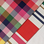 格子条纹特斯林网眼布 1*1沙滩编织网眼布PVC方格沙滩椅宠物床网