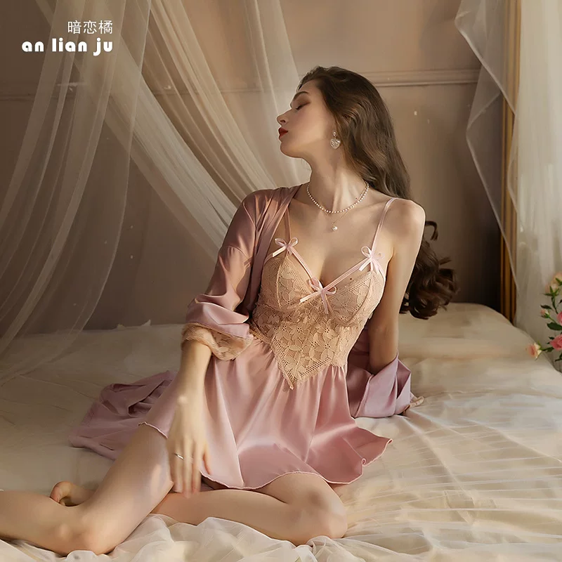 菲韵 Sexy pijama, long-sleeve, bathrobe, V-neckline, wholesale