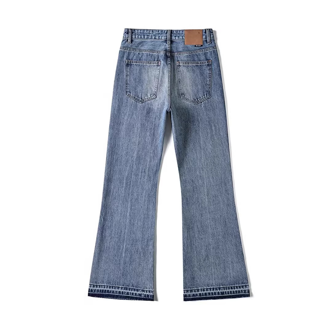 Men's High Street Bootcut Jeans – Vintage Washed Relaxed Fit Denim Pants With Slight Flare (S-XXXXL)_voghion.com