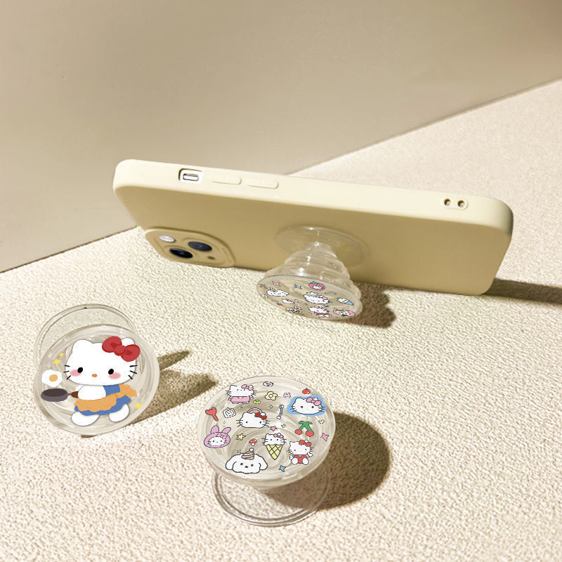 Kitty Gato soporte de bolsa de aire redonda en el corazón de una niña 360 grados rotación ajustable retráctil perezosos para perseguir el drama