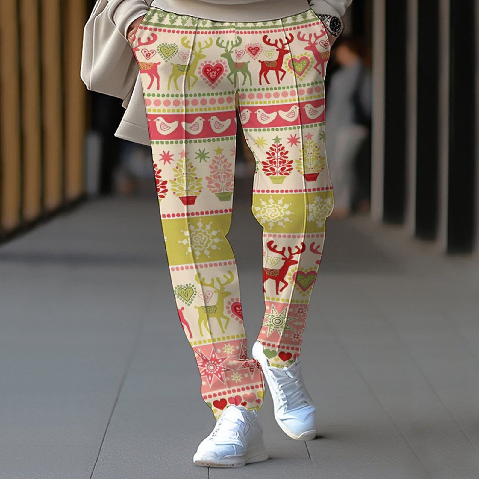 Men's Casual Pants Christmas Winter Sport Trousers For Men_voghion.com