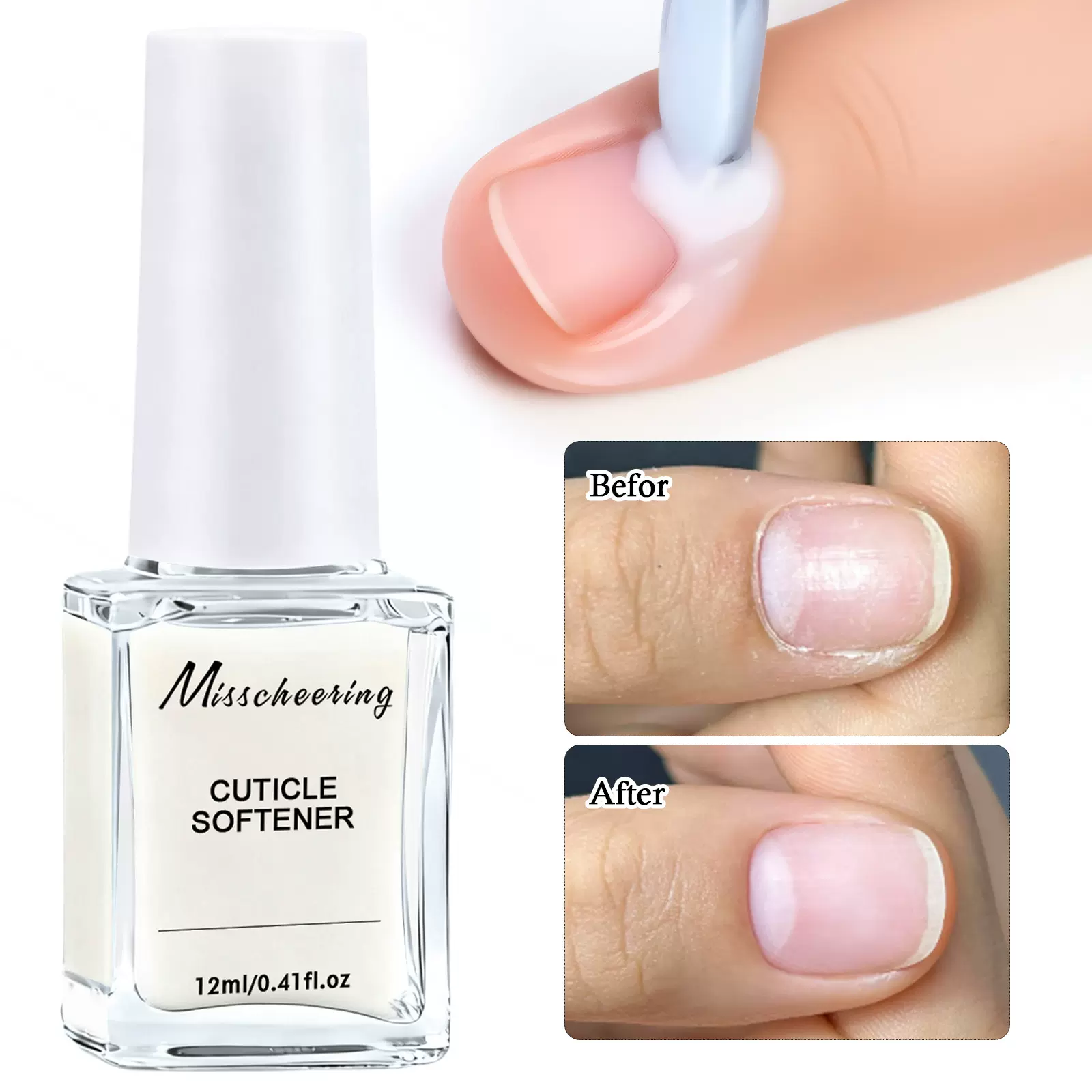 跨境专供美甲芦荟修复软化剂减少倒刺产生修复角质养护甲面护甲油