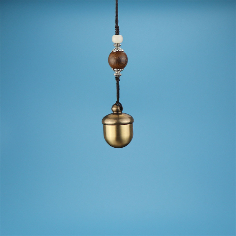 Latón ACORN llavero diseño creativo roble fruta forma bolsa accesorios colgante a prueba de humedad de almacenamiento pequeña caja de la medicina