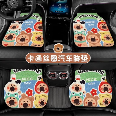 Avtomobil döşəmə paspasları — cute animation car mat non-slip