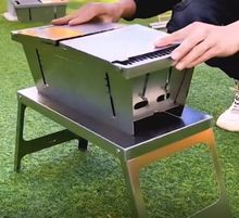 6A陽台家用運動戶外超輕迷你的不銹鋼野營露營折疊桌桌椅套裝批發