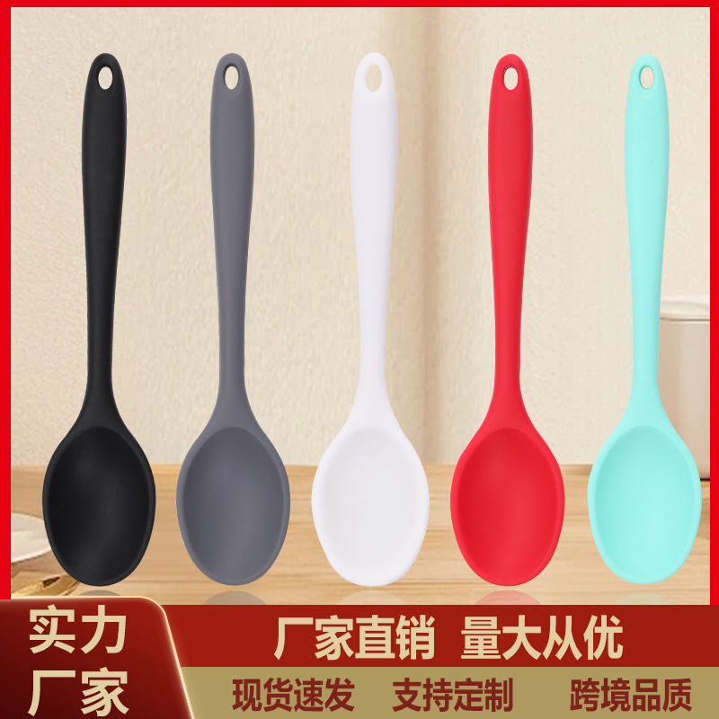 학생과 어린이를 위한 공장 직접 판매 식품 등급 실리콘 스푼 일체형 밥 스푼 실리콘 밥 스푼 실리콘 밀