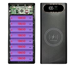 Detachable 8-section 18650 flat and sharp tip battery power bank kit fast charging mobile power supply no soldering set
