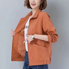 有里布外套女短款2025春秋新款韩版女装大码宽松时尚妈妈春秋外套