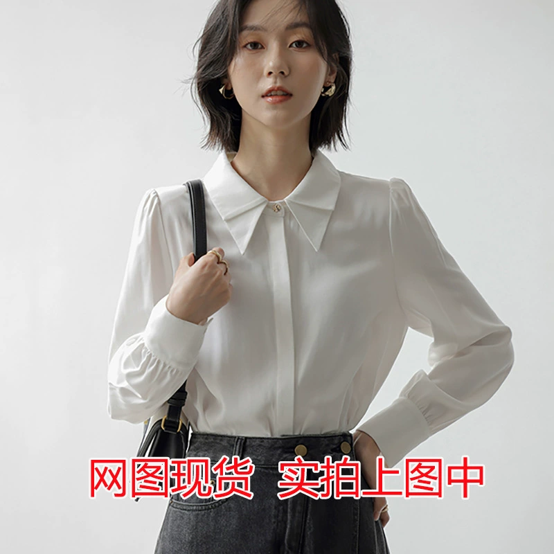 Весенняя женская одежда 2025 новая белая рубашка женская корейская рубашка легкая зрелая
