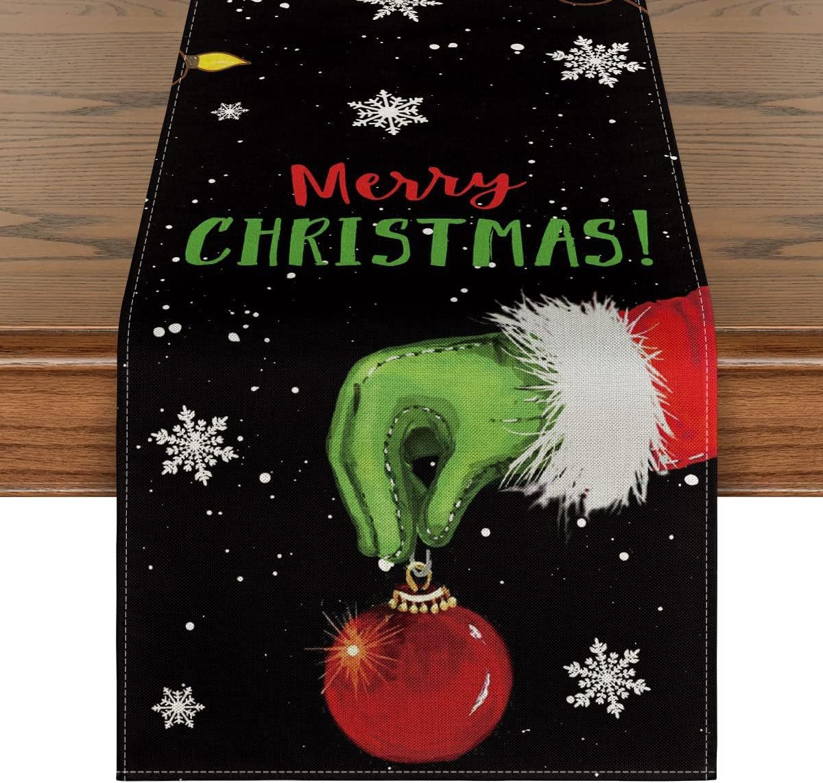 Camino de mesa navideño, decoración de mesa de comedor para el hogar, estilo europeo y americano, mantel nórdico, patrón a cuadros para mesa de té.