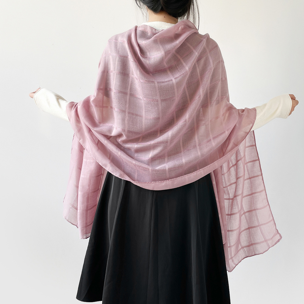 Femmes Rétro Style Simple Couleur Unie Polyester Écharpe En Soie display picture 31
