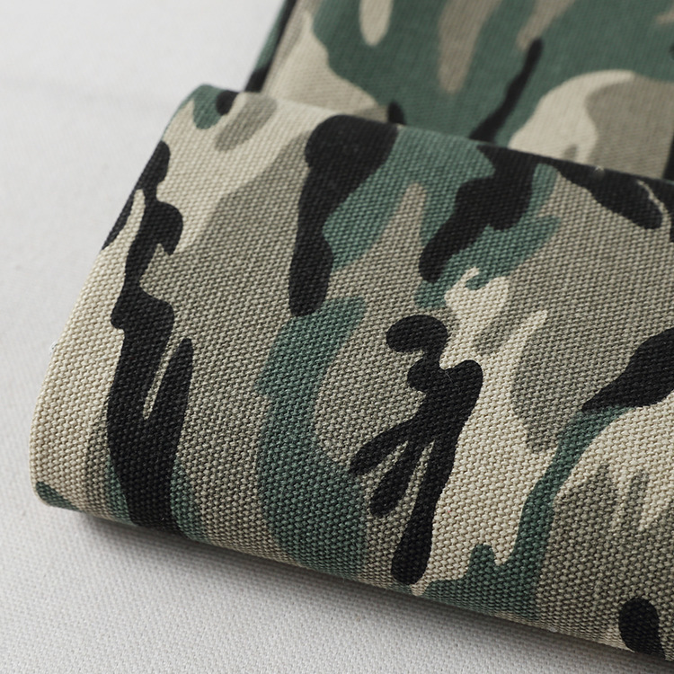 Hot sale 100% algodón camuflaje tela impresa para zapatos