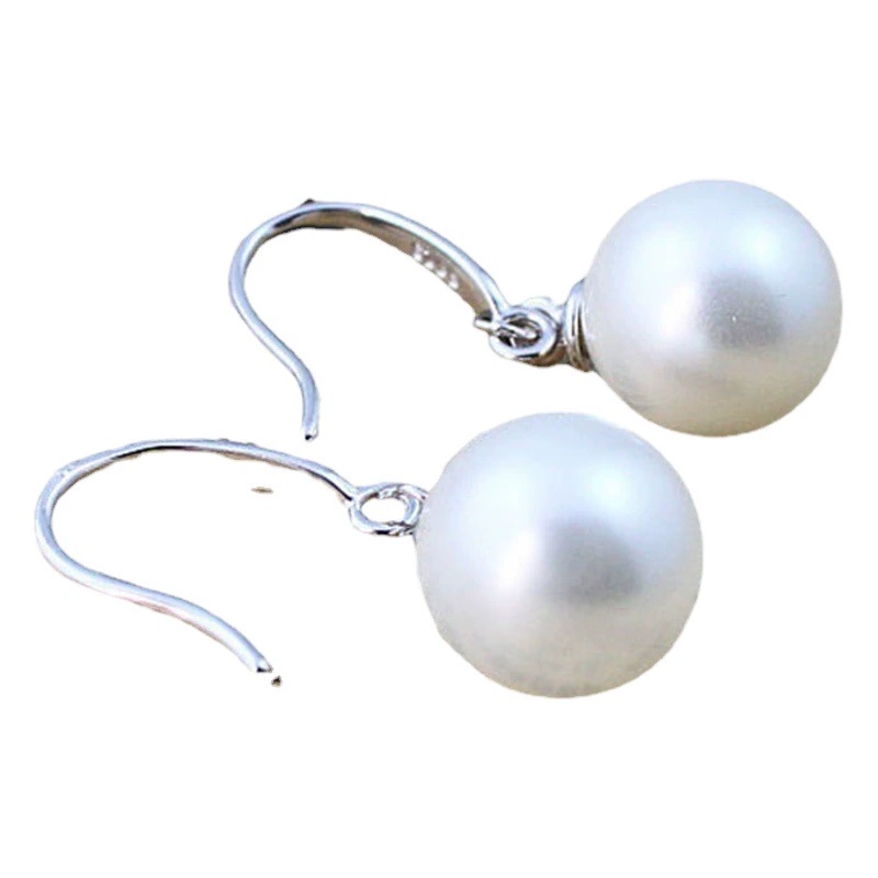 Weihua Perfect Round Pearl Посеребренные серьги Аксессуары для ушей Персонализированные литературные свежие серьги с имитацией жемчуга Повседневные темпераментные серьги