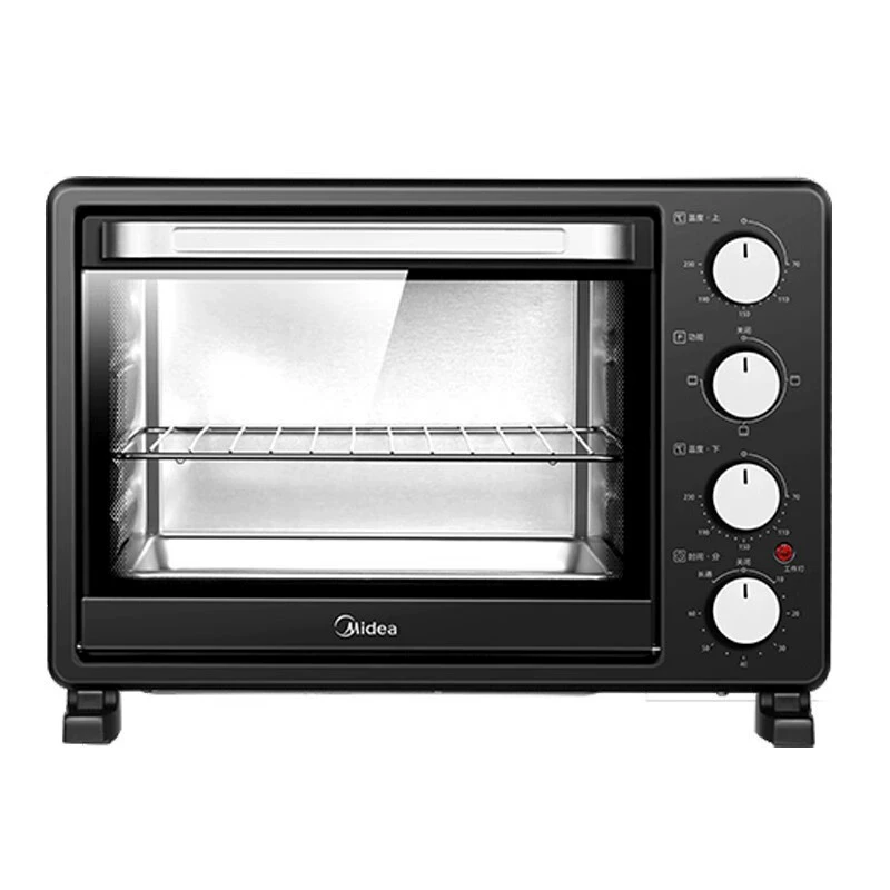 Электропечь Midea PT25X5 бытовая многофункциональная электропечь с независимым контролем температуры сверху и снизу, 4-ой трубчатый гриль, вращающийся барбекю
