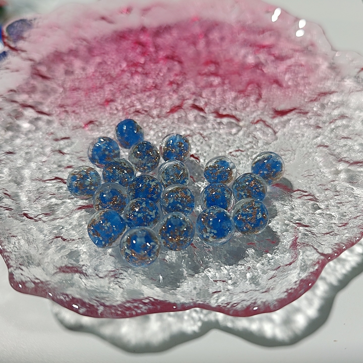 Cuentas de vidrio de arena de oro luminoso perlas sueltas cuentas redondas de cristal accesorios de la joyería de bricolaje pulsera material pulsera de cuentas