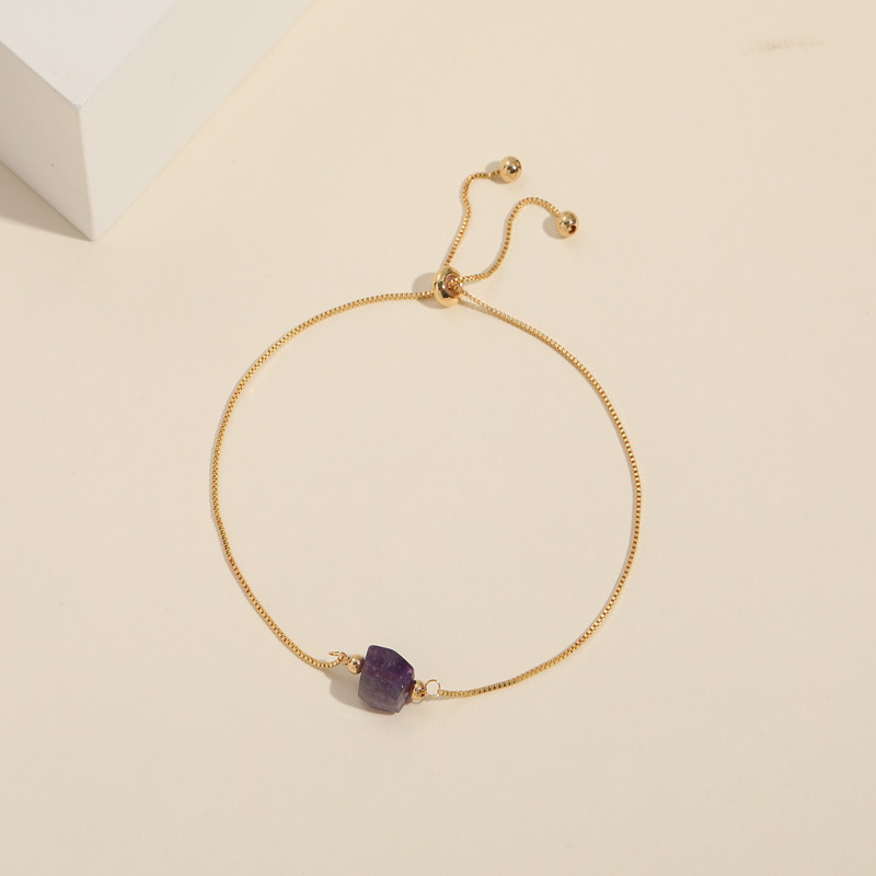 Fashion Geometric Copper Braid Natural Stone Bracelets