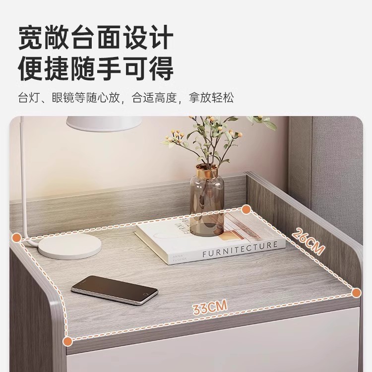 Escritorio de cabezal de cama simple moderno dormitorio alquiler de habitaciones de almacenamiento estante armario de almacenamiento 2025 nuevo