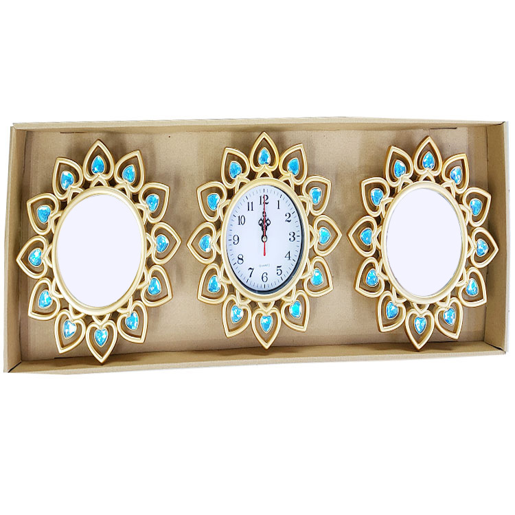 Reloj de pared nórdico para sala, reloj doméstico de fondo de sofá, diseño moderno simple/arte abstracto, reloj de pared triple