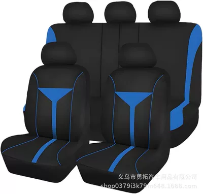 Glass-Style Universal Car Seat | Universal seat cover - blue-2-piece-set-single-seat