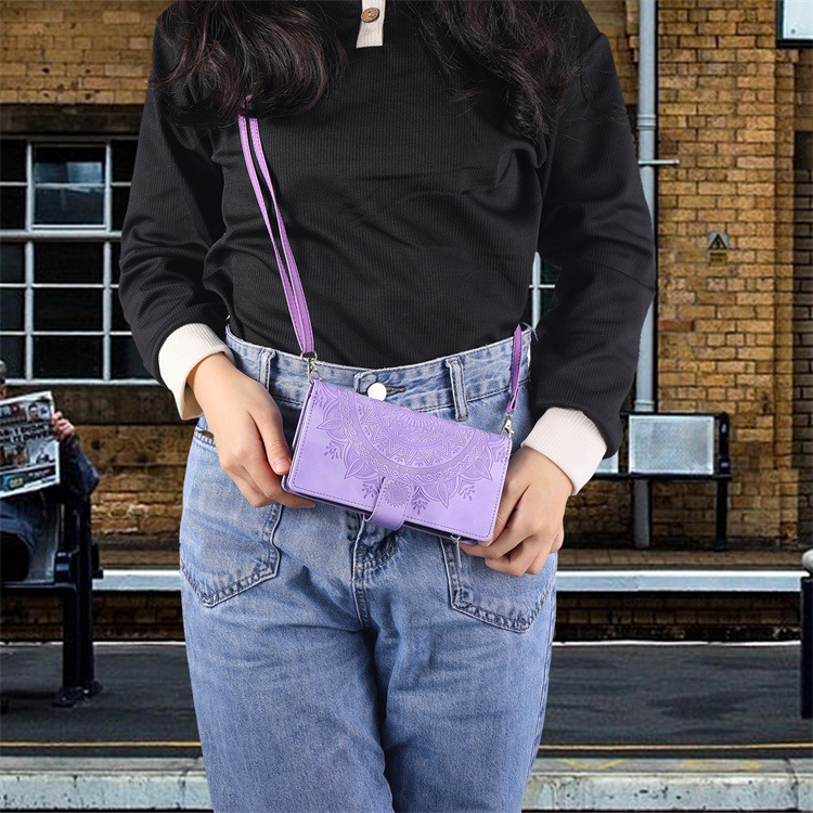 Applicable to iphone15promax crossbody rope multi-card zipper wallet pattern multi-function card coin purse leather case Applicable to iphone15promax crossbody rope multi-card zipper wallet pattern multi-function card coin purse leather case