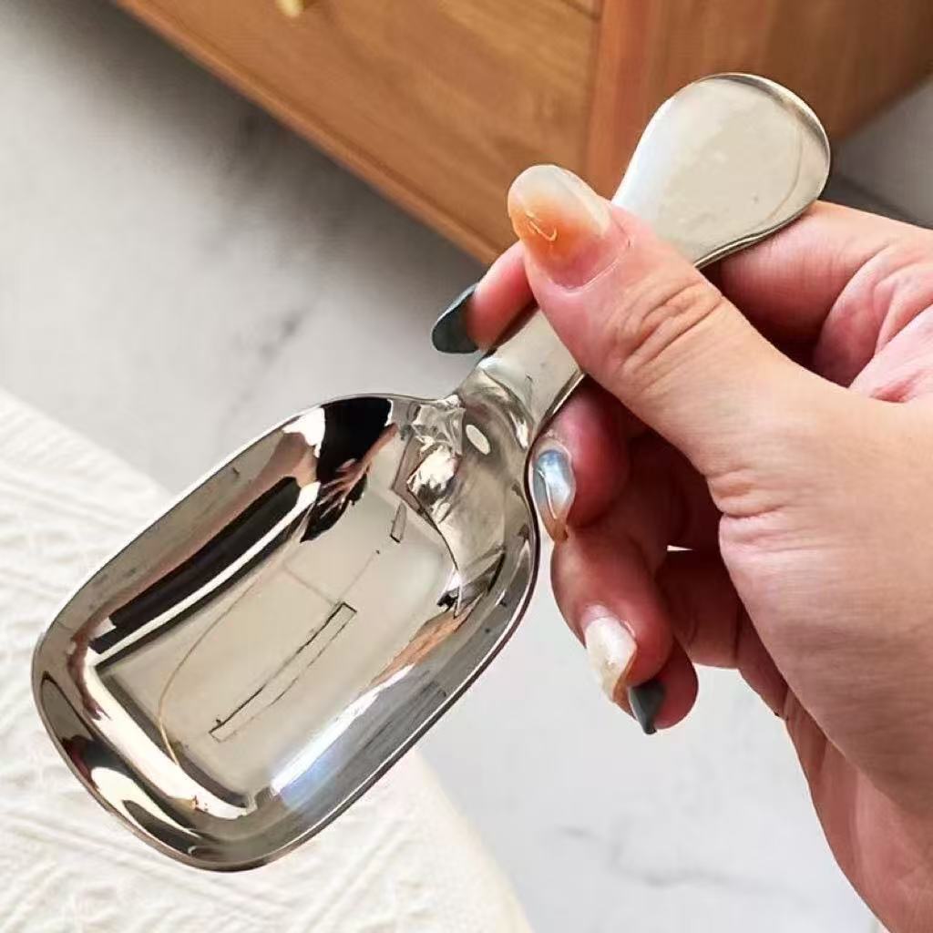 스테인레스 스틸 스푼 가정용 차 삽 짧은 손잡이 차 스푼 창조적 인 미니 아이스크림 스푼 디저트 스푼 다기능 측정 스푼