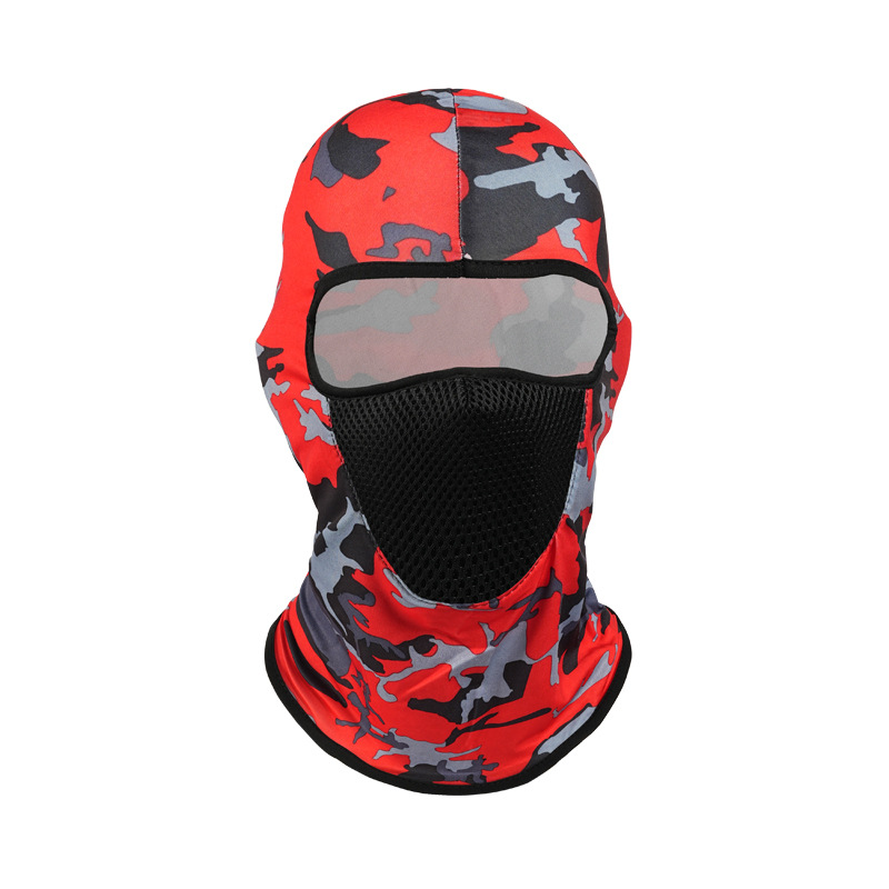 Sombrero estampado de seda de hielo, casco de ciclismo de camuflaje, mascarilla transpirable de primavera y verano, revestimiento, mascarilla de bicicleta, casco, sombrero