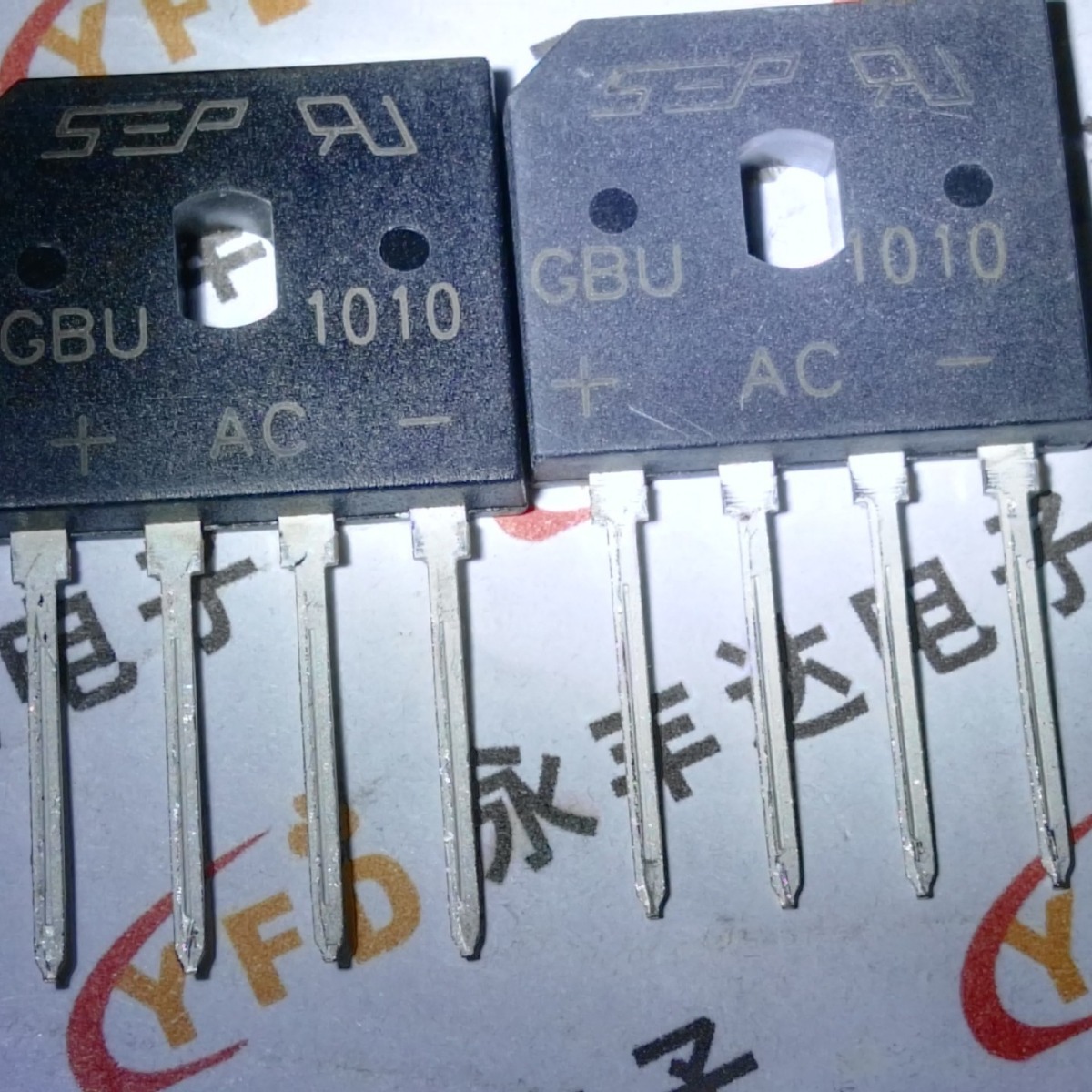 桥堆GBU1010 GBU1010G 10A 1000V SEP整流桥整流扁桥直插桥堆硅桥
