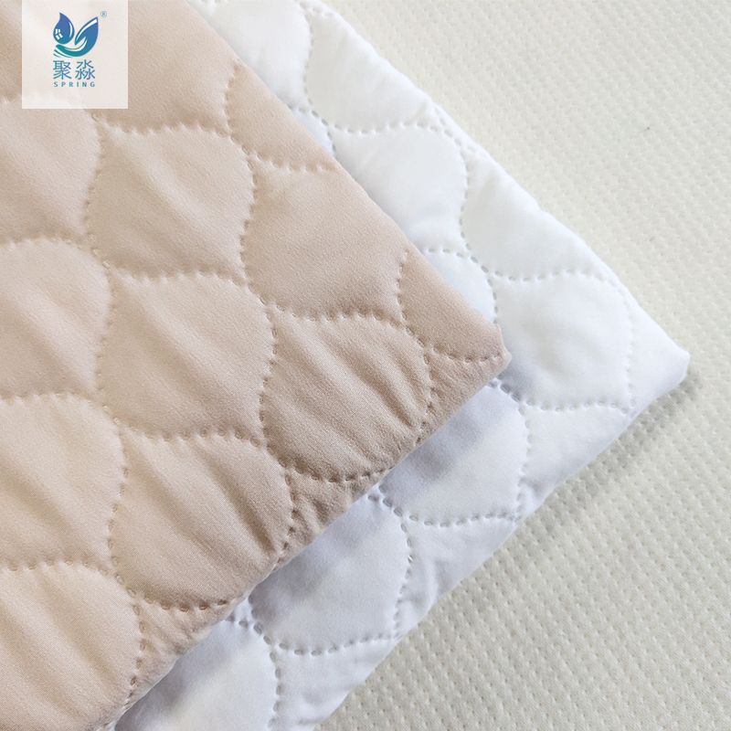 厂家直销春亚纺 防水超声波复合面料贴tpu床罩床笠家纺面料隔尿垫