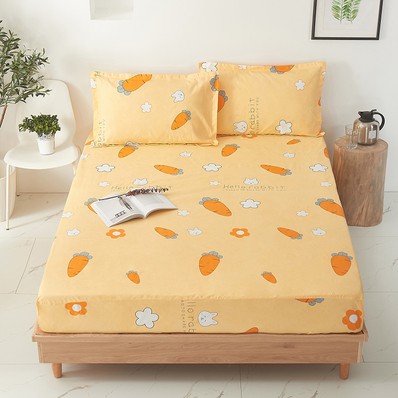 Sanding Printed Bed Cover Full-cover Bed Cover Simmons Protective Case Single Double Student Dormitory Cross-border Hair