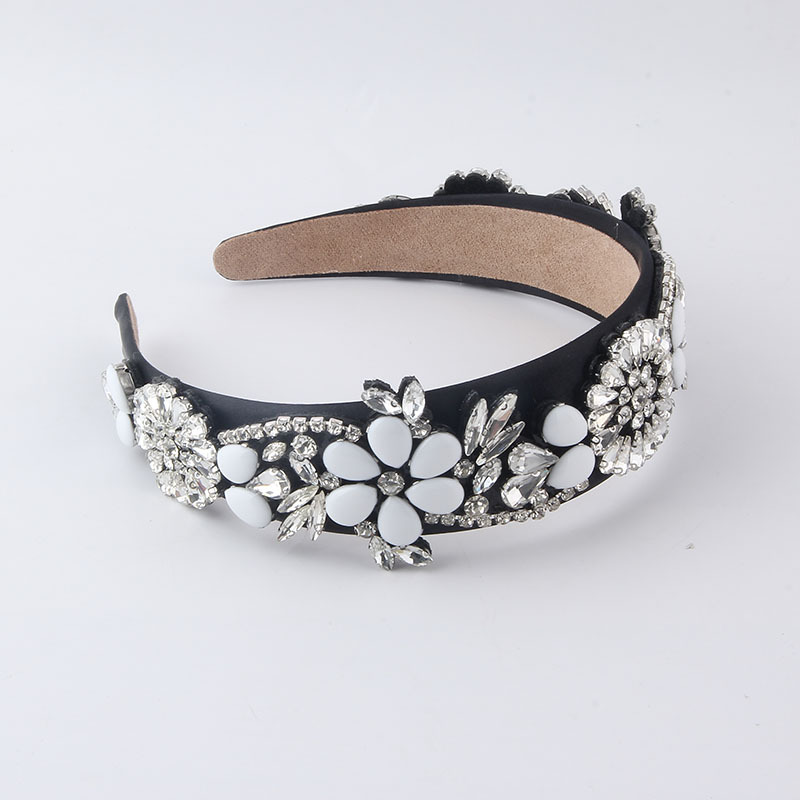 Baroque Retro Palace Style Flower Rhinestone Headband display picture 5