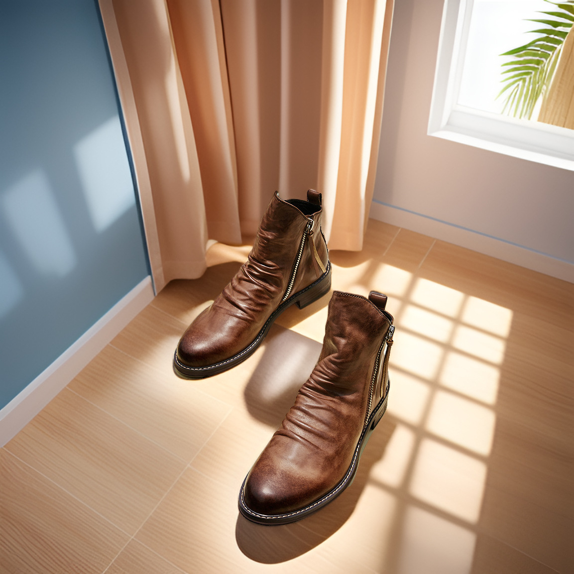 Férfi cipők Ősz és Tél Kétoldalas Cipzár Csúszásgátló Aljjal Férfi Csizmák Férfi Cipők Bojtos Csizmák Férfi Bőr Csizmák Nagy Méretben_voghion.com