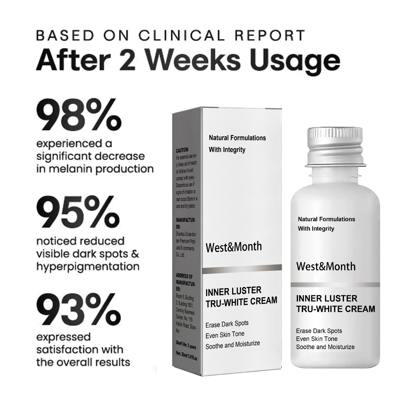 Die Körperaufhellungscreme von West&Month hellt schwarze Unterarm-Kniegelenke auf, hellt den Hautton auf, spendet Feuchtigkeit und verschönert sie_voghion.com