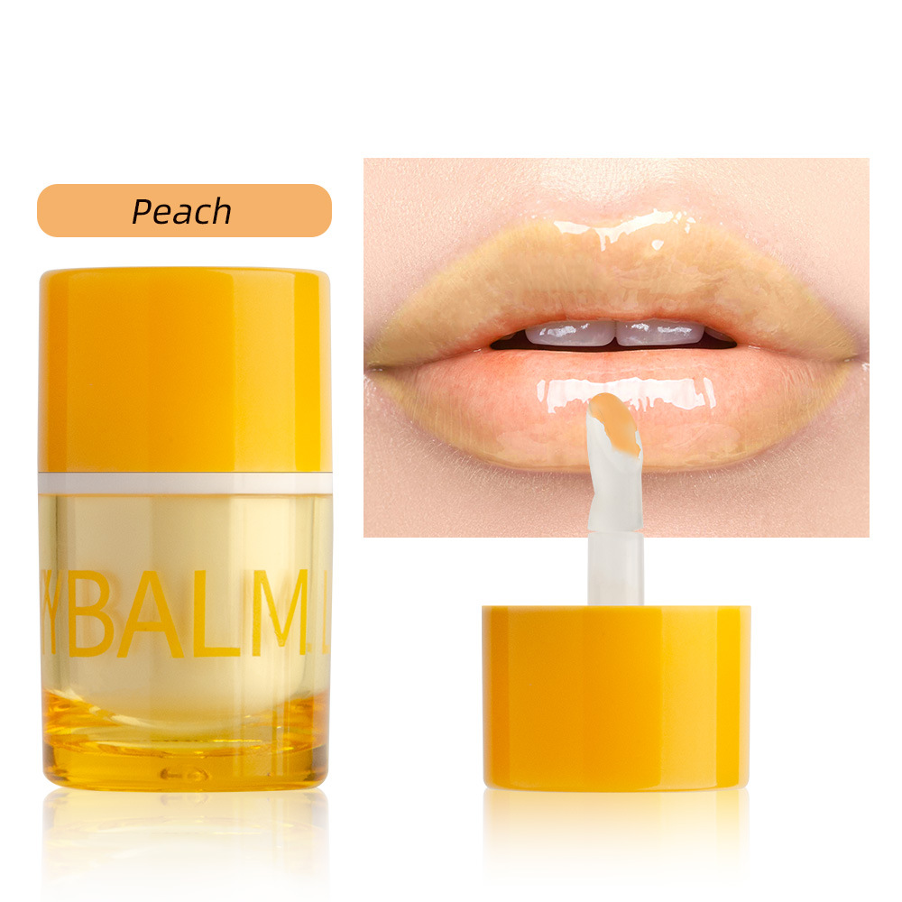 LZY1351 # Lanzhi Yue 과일 립 마스크: 노란색 복숭아 맛 (영어 버전)