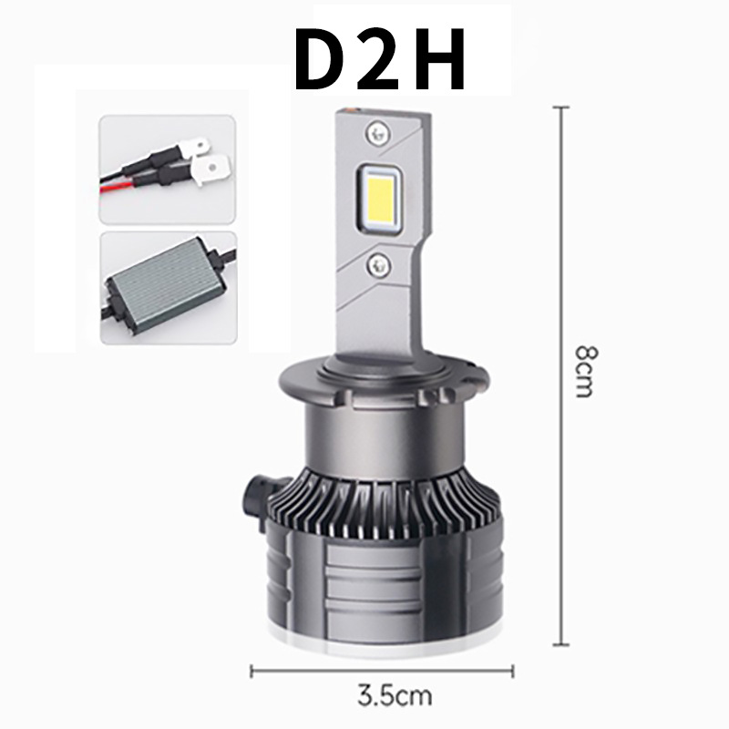 Faro LED para coche con tubo de cobre dual, conexión directa, bombilla LED D2S, luz LED para coche D4S, faro LED modificado para coche