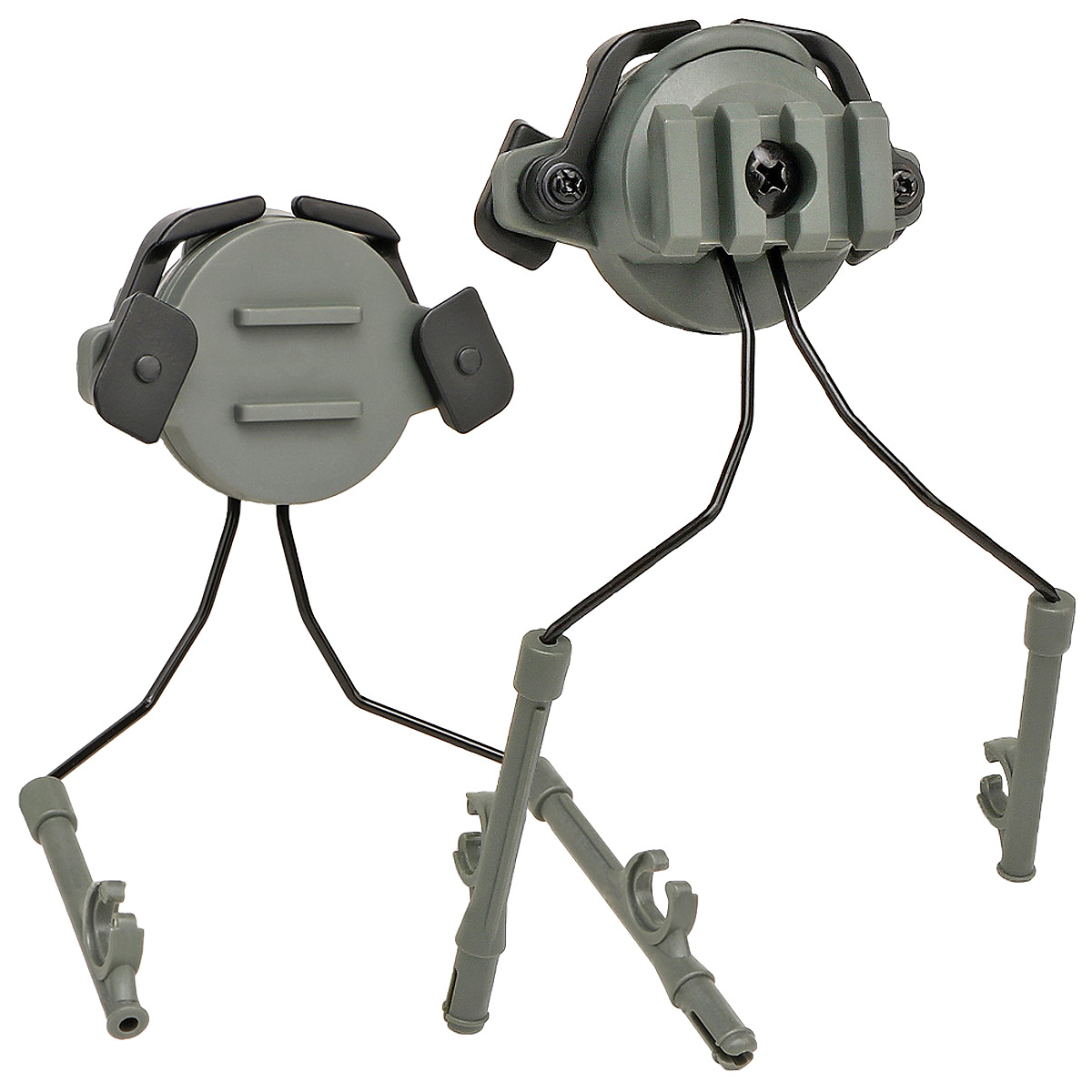 Tactical FAST Helmet Bracket Accesorios de auriculares Multifuncional Adaptable Bracket de cuerno 19 ~ 21mm Guía giratoria