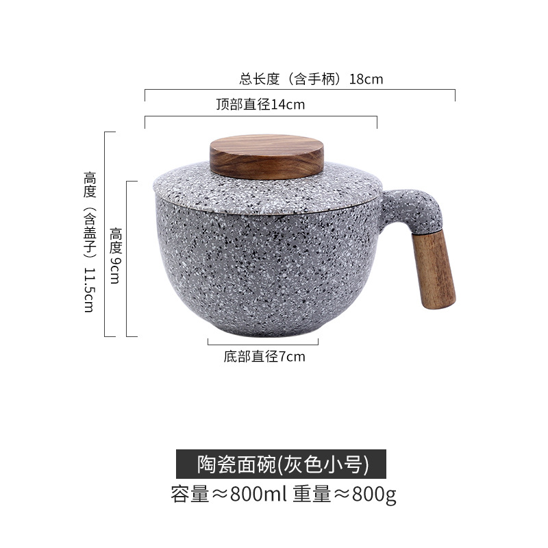 Sopa de cerámica de alto valor ensaladera con tapa de piedra médica hogar creativo al por mayor