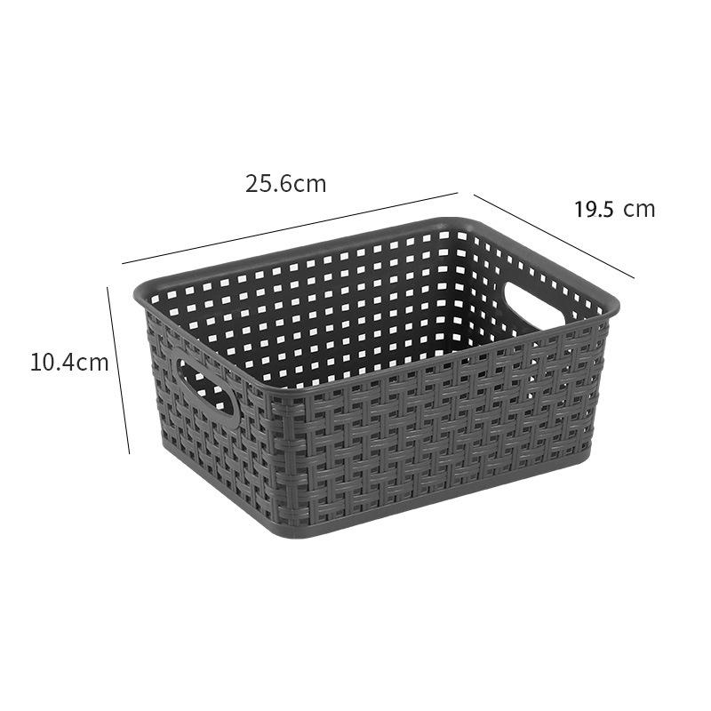 Cesta organizadora de plástico tejido hueco, estilo minimalista, ideal para almacenamiento de cocina y hogar, caja práctica multiusos