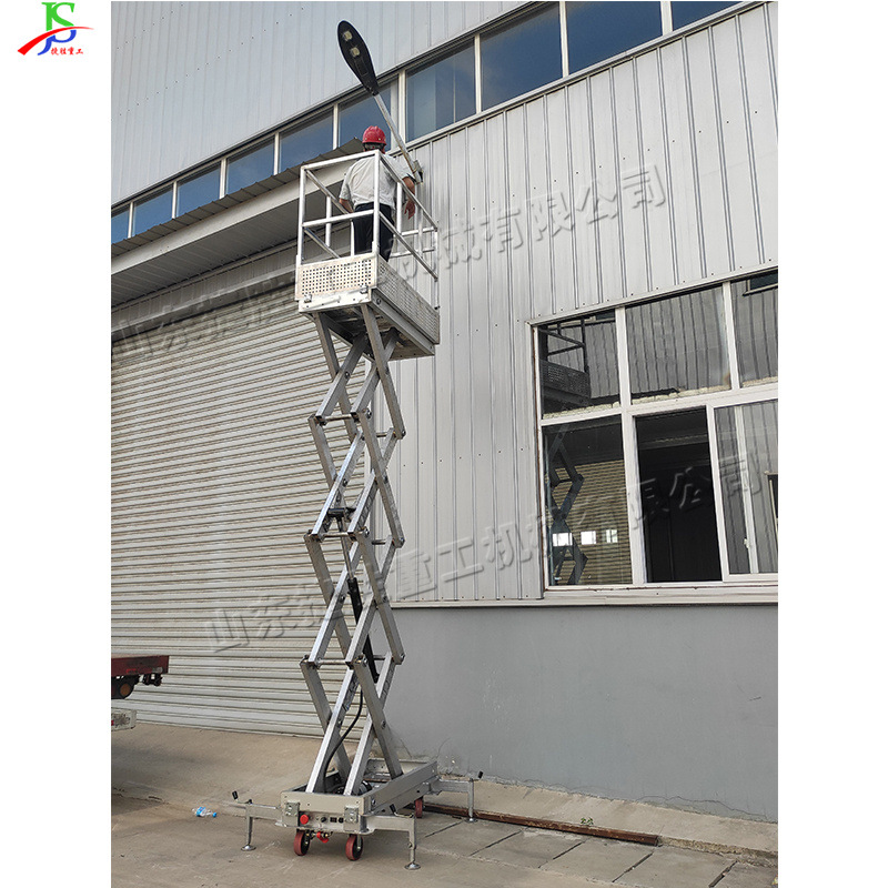 Elevador portátil de 6 metros para elevación de plataforma de construcción de construcción tipo tijeras y tenedor de elevación de trabajo aéreo