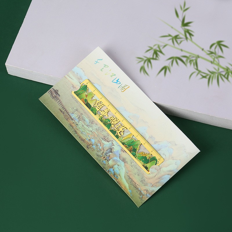 Panda creativo lindos marcadores de metales marcadores huecos de bronce estilo chino Wenchuang marcas de lectura carpeta al por mayor