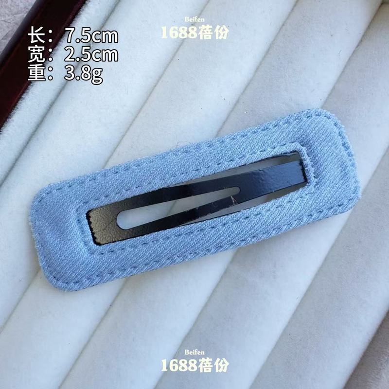 牛仔蓝星星云朵发夹女侧边碎发刘海夹后脑勺bb夹简约气质发卡头饰|undefined