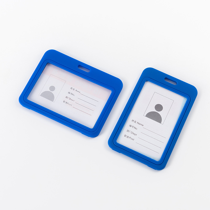 ID Card Double-sided Transparent Chest Card Case Bus Access Card Case Simple Candy Color Card Case