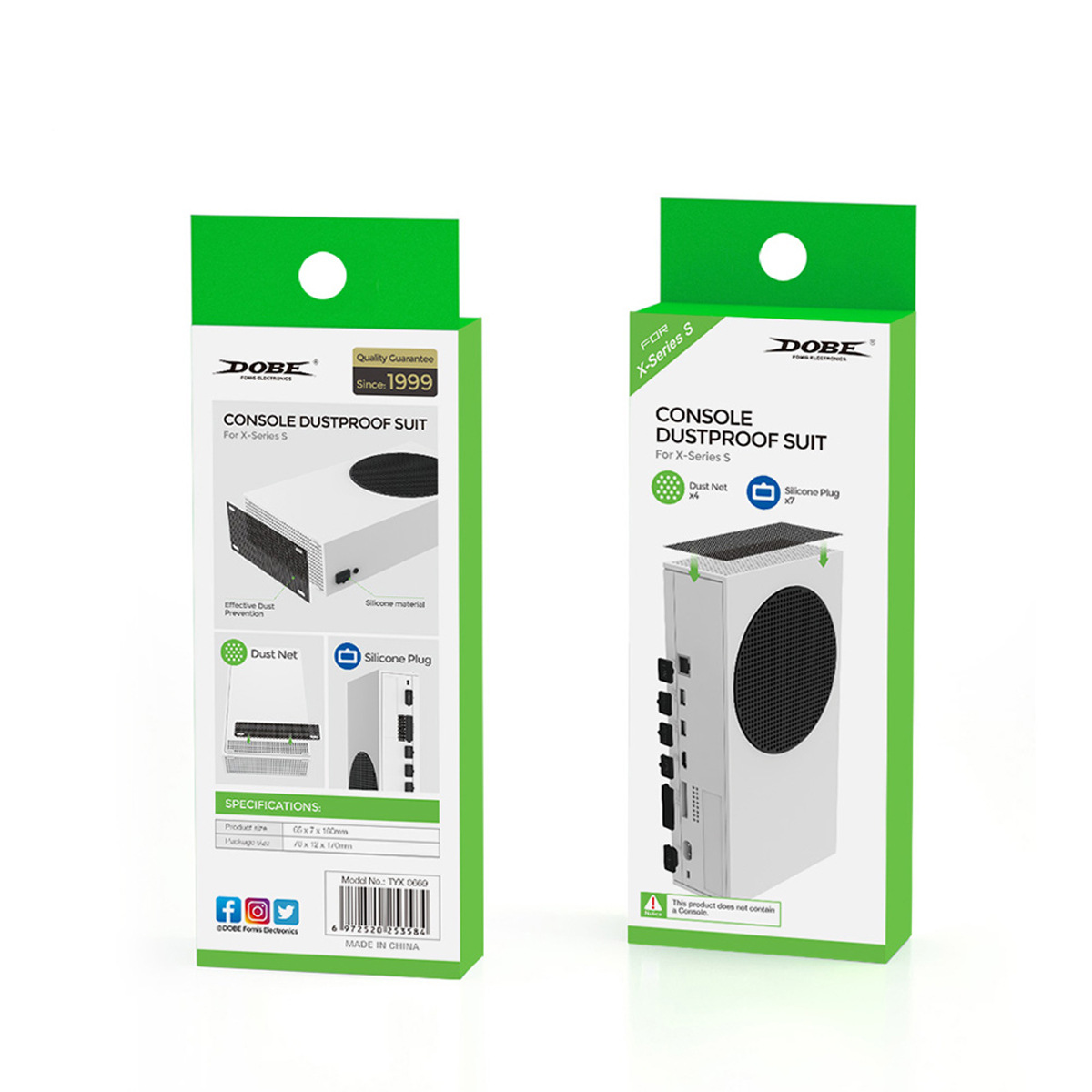 Suitable for Xbx Series S host dust plug XSS game console dust filter dust plug protection set 5