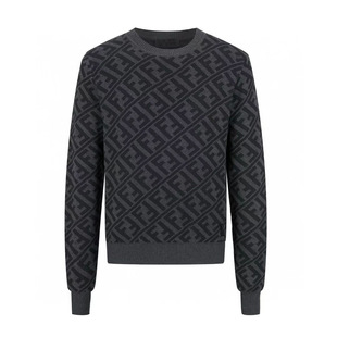 外贸批发秋冬新款双F图案提花男士男款羊毛衫毛衣men sweater