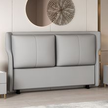 床头软包床头板简约现代实木落地科技布靠背北欧床头批发工厂直销